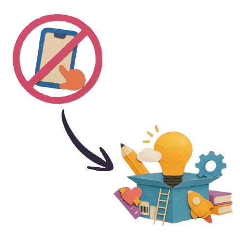 Create more, consume less illustration