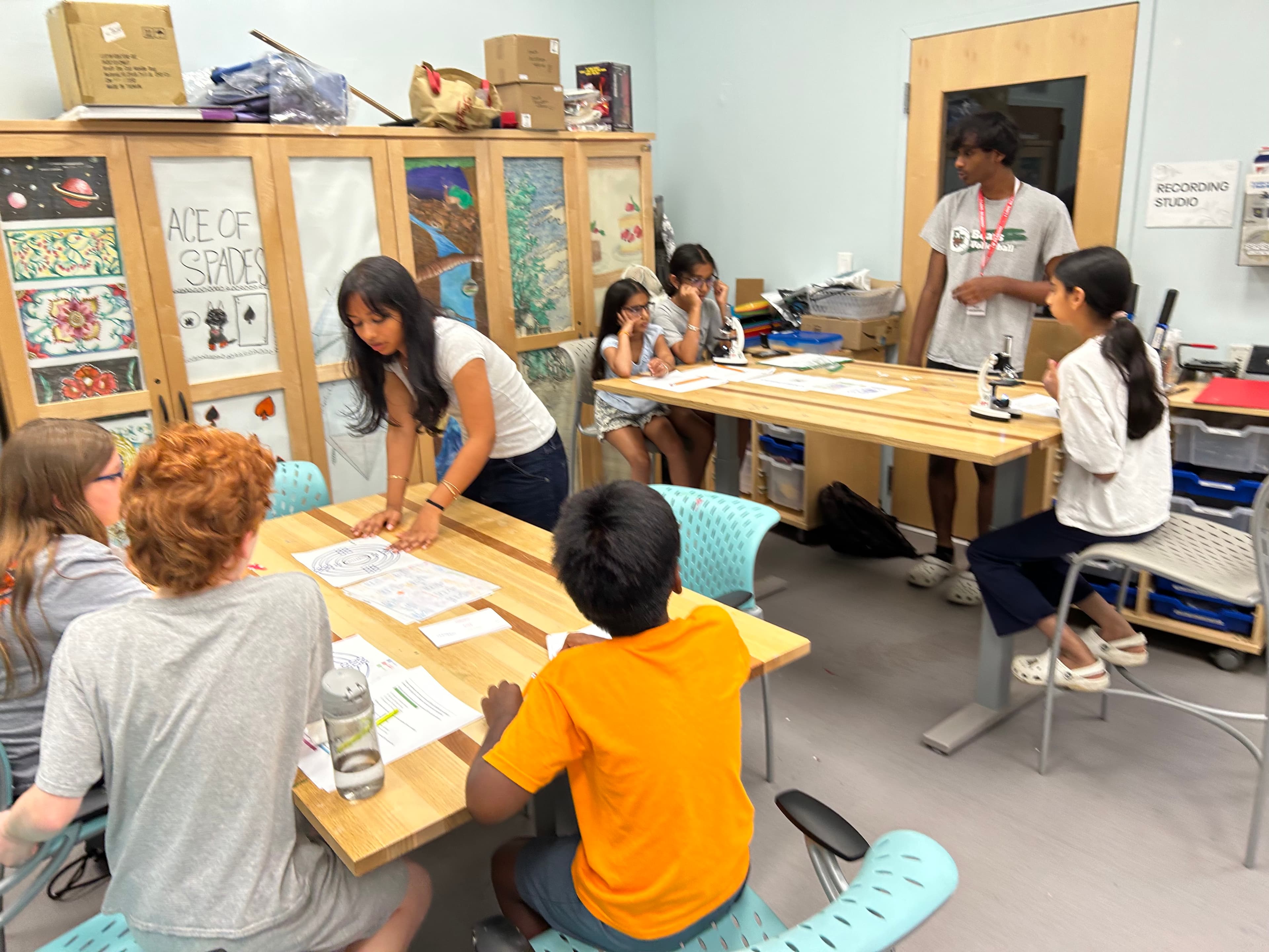 Students and mentors gathered during a Creation Movement workshop